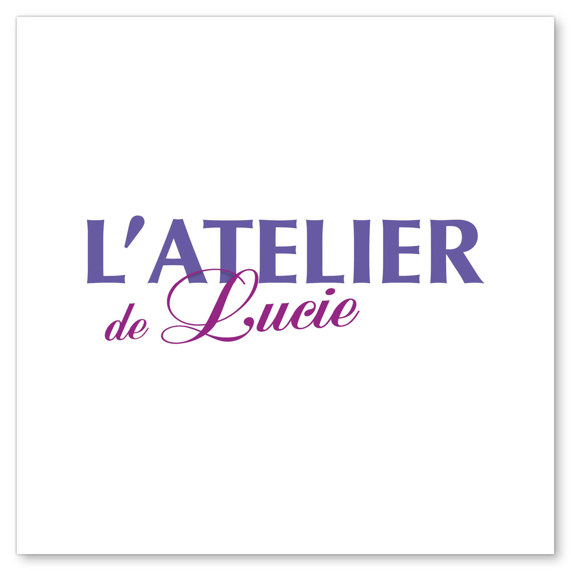 Christelle Perere GraphiCRi identité visuelle du catalogue L'Atelier de Lucie logo